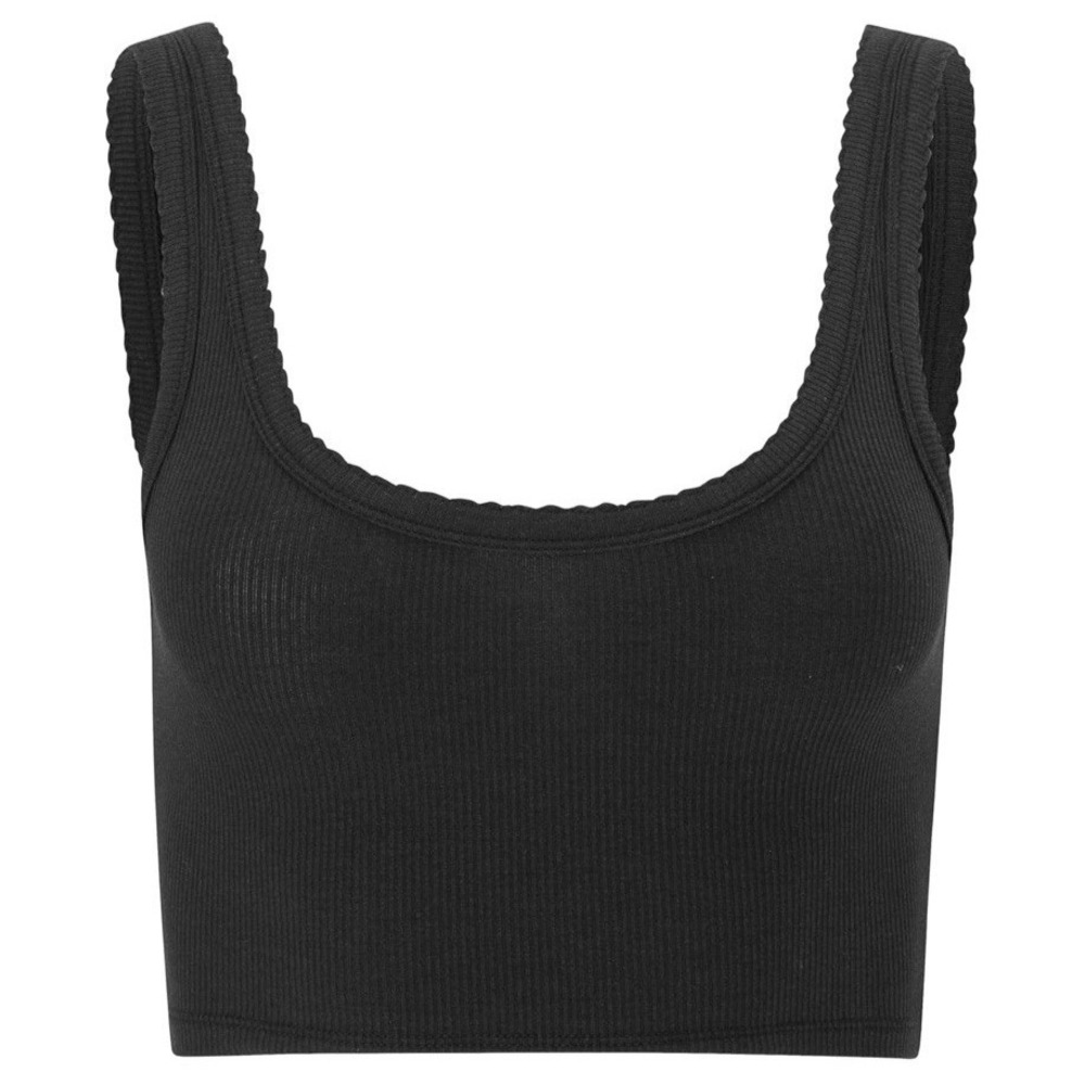 NWT florence by mills Women's Sweet Solstice Ribbed Crop Tank - Black - Size M